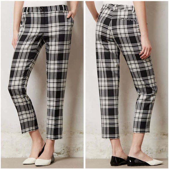 Anthropologie Pants - Anthro Leifsdottir Delancey Plaid Cropped Pants 8